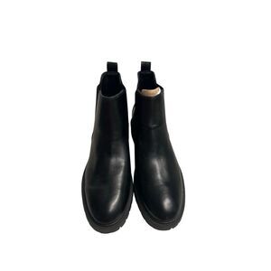 DREAM PAIRS Womens Black Booties Size 11 Round Toe Pull On Chelsea Style